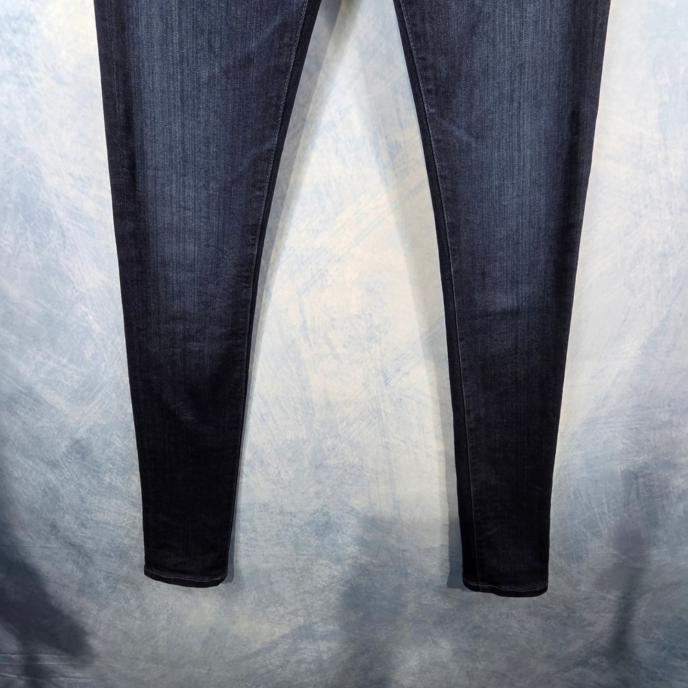 AG Adriano Goldschmied Farrah High Rise Skinny Jeans Dark Indigo Blue 25 - Picture 3 of 8